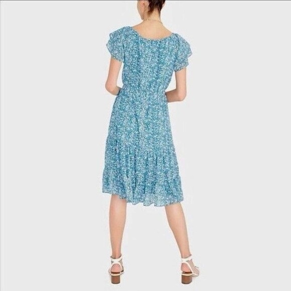 NWT J Crew Floral Tiered Midi Peasant Dress size medium - Picture 5 of 5